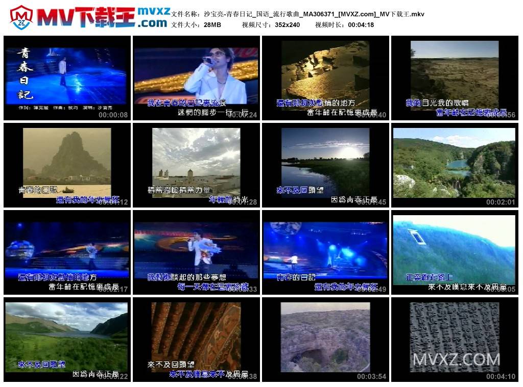 沙宝亮-青春日记_国语_流行歌曲_MA306371